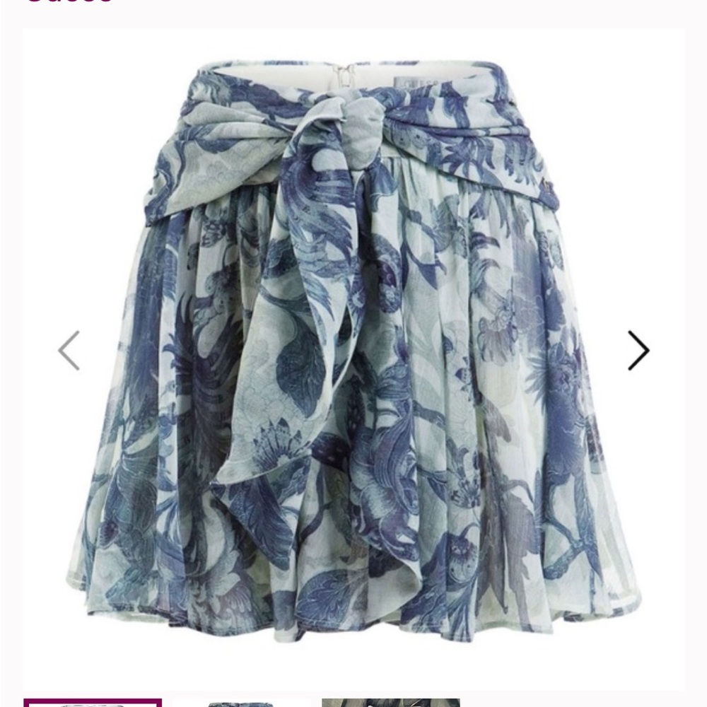 Guess: Floral Blue Skirt